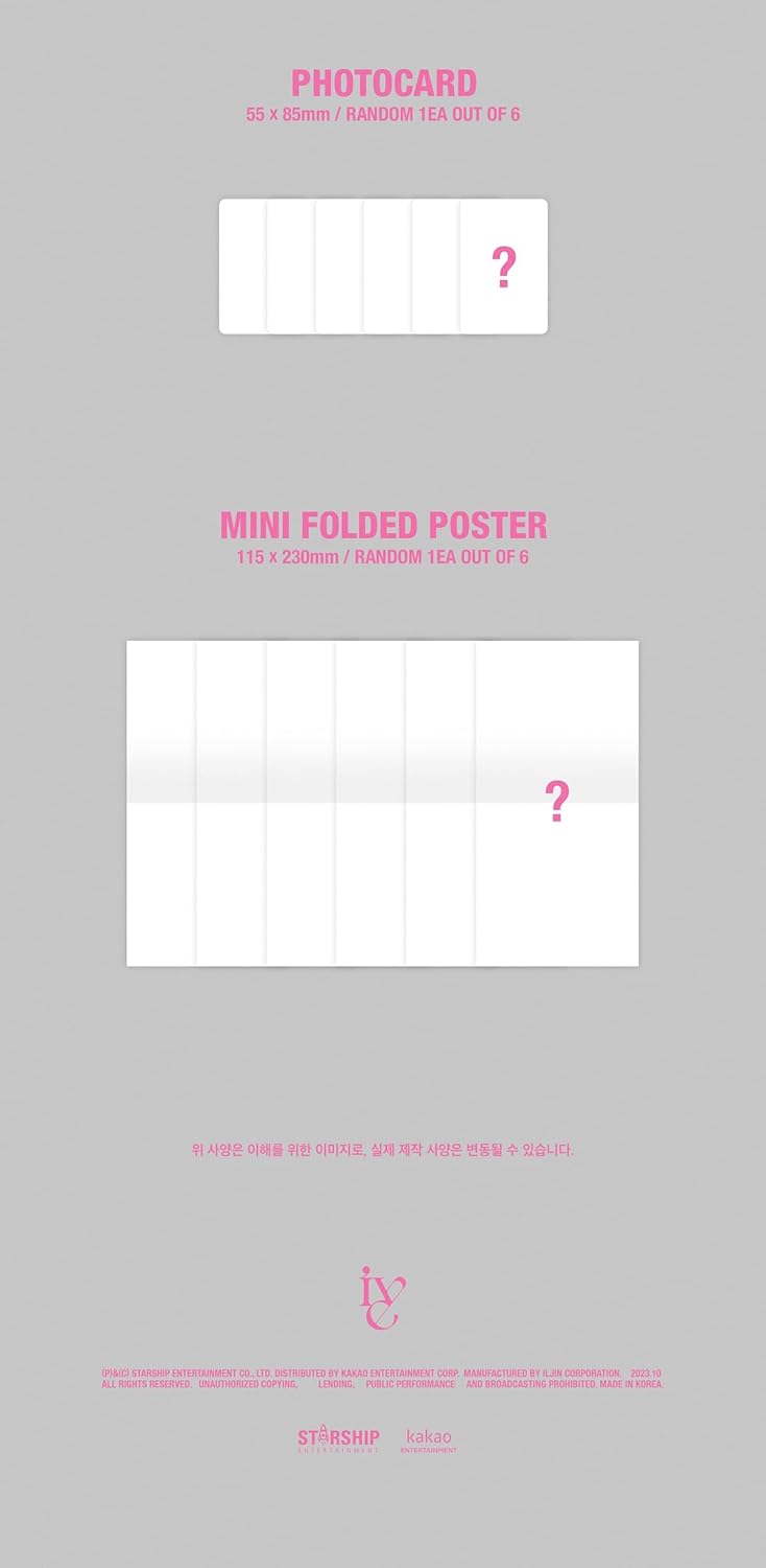 IVE I'VE MINE 1st EP Album Contents+Photocard+Tracking Sealed (Digipack Random Version)