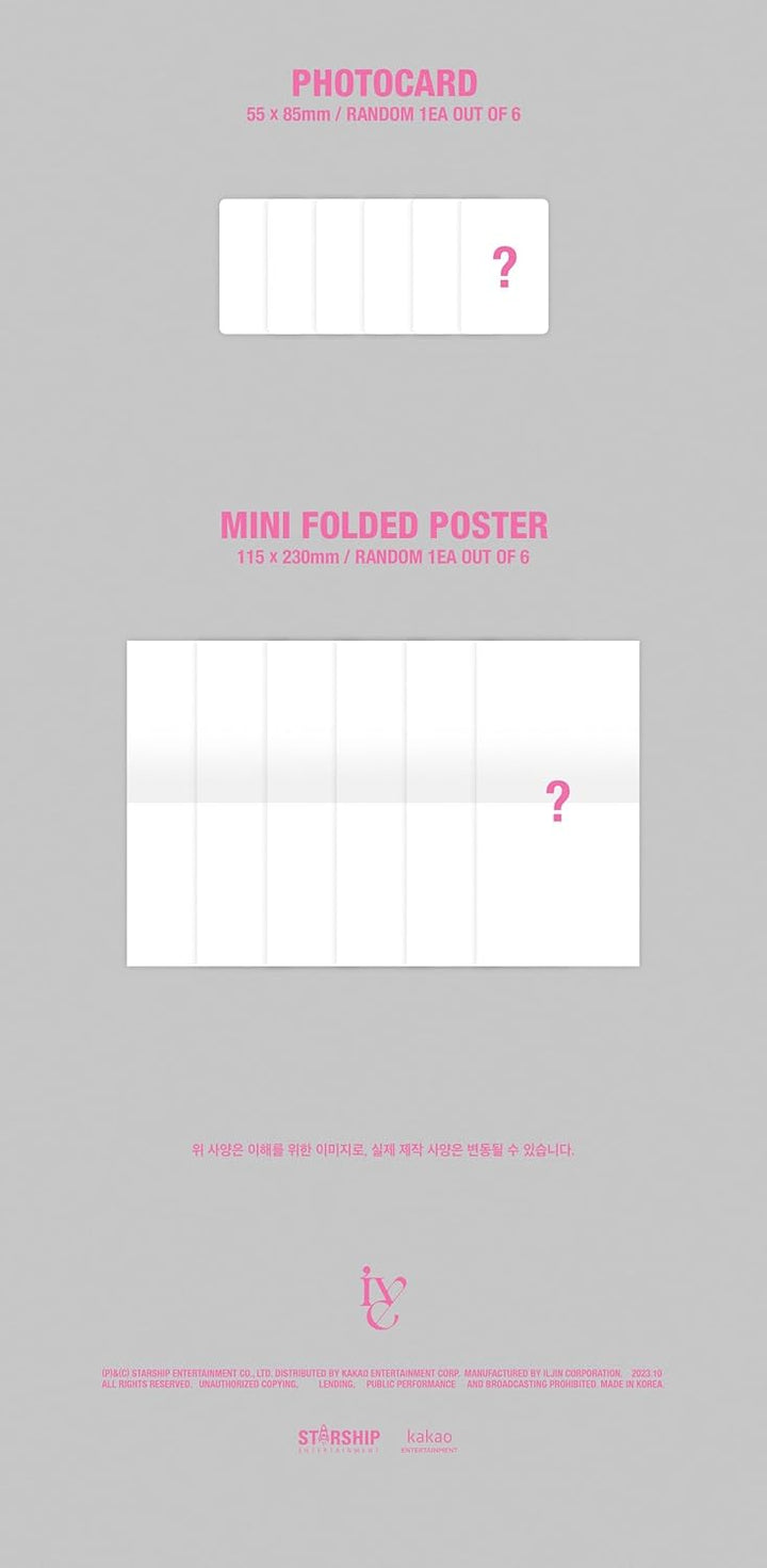 IVE I'VE MINE 1st EP Album Contents+Photocard+Tracking Sealed (Digipack Random Version)