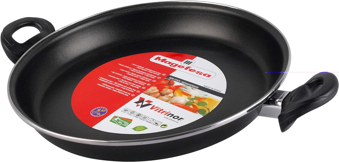 Magefesa Schwarz Paella-Pfanne, Emaillierter Stahl Antihaftbeschichtung, 34_cm, 34_cm