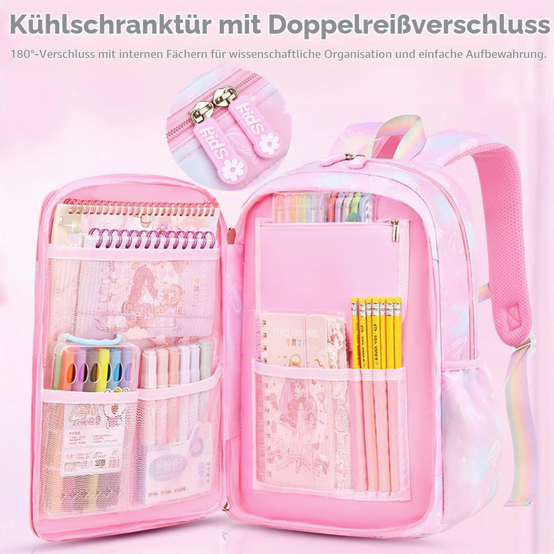 Schulrucksack für Mädchen, Kinder Grundschultaschen Leichte Rucksäcke Kinder Schulranzen Büchertasch