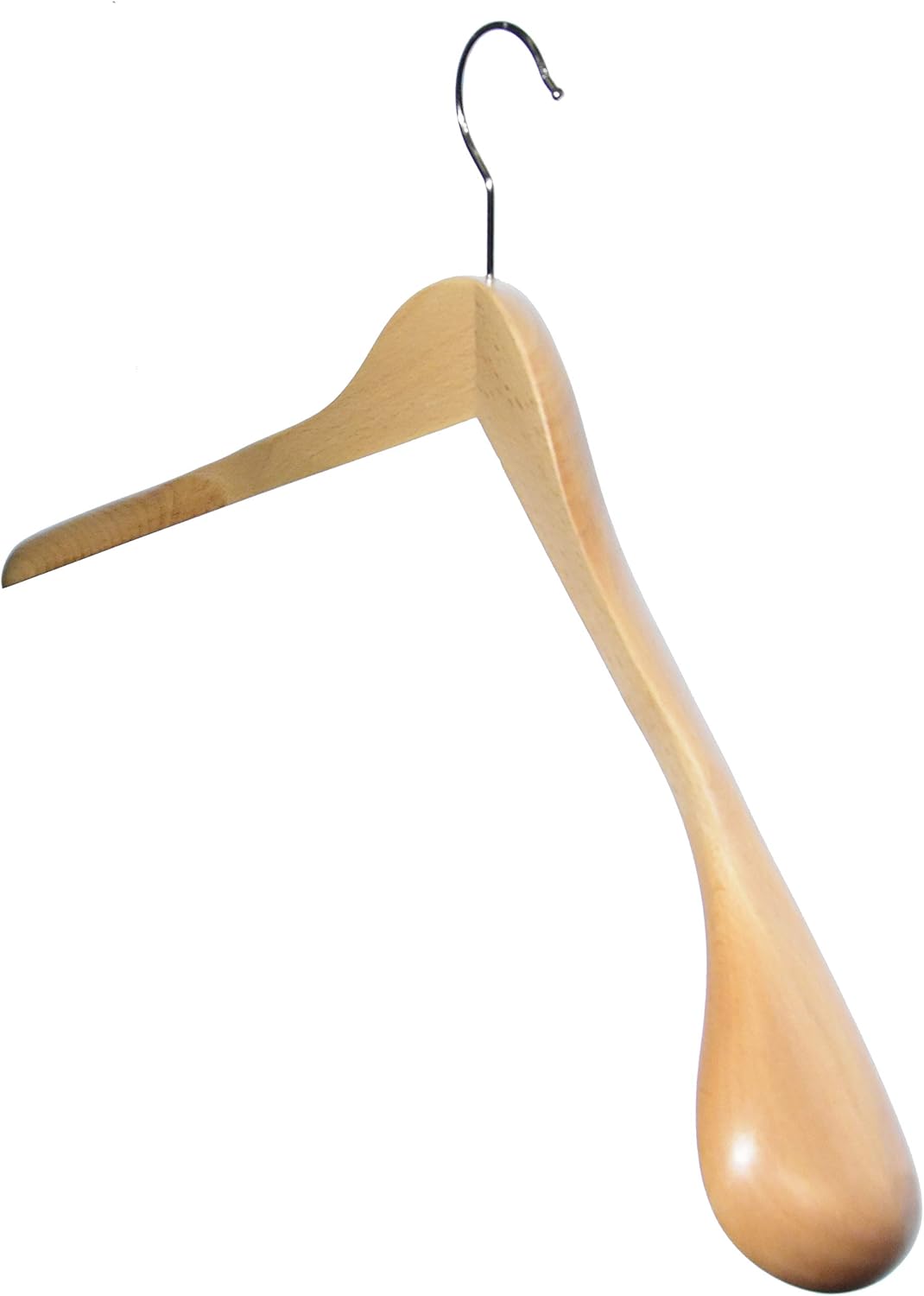 Hagspiel" Kleiderbügel aus Holz, Schulterbügel aus Buchenholz, Natur lackiert, Qualitätskleiderbügel