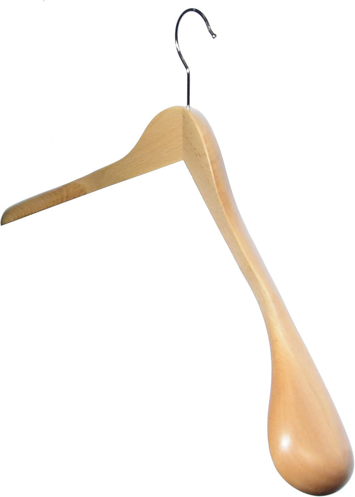 Hagspiel" Kleiderbügel aus Holz, Schulterbügel aus Buchenholz, Natur lackiert, Qualitätskleiderbügel