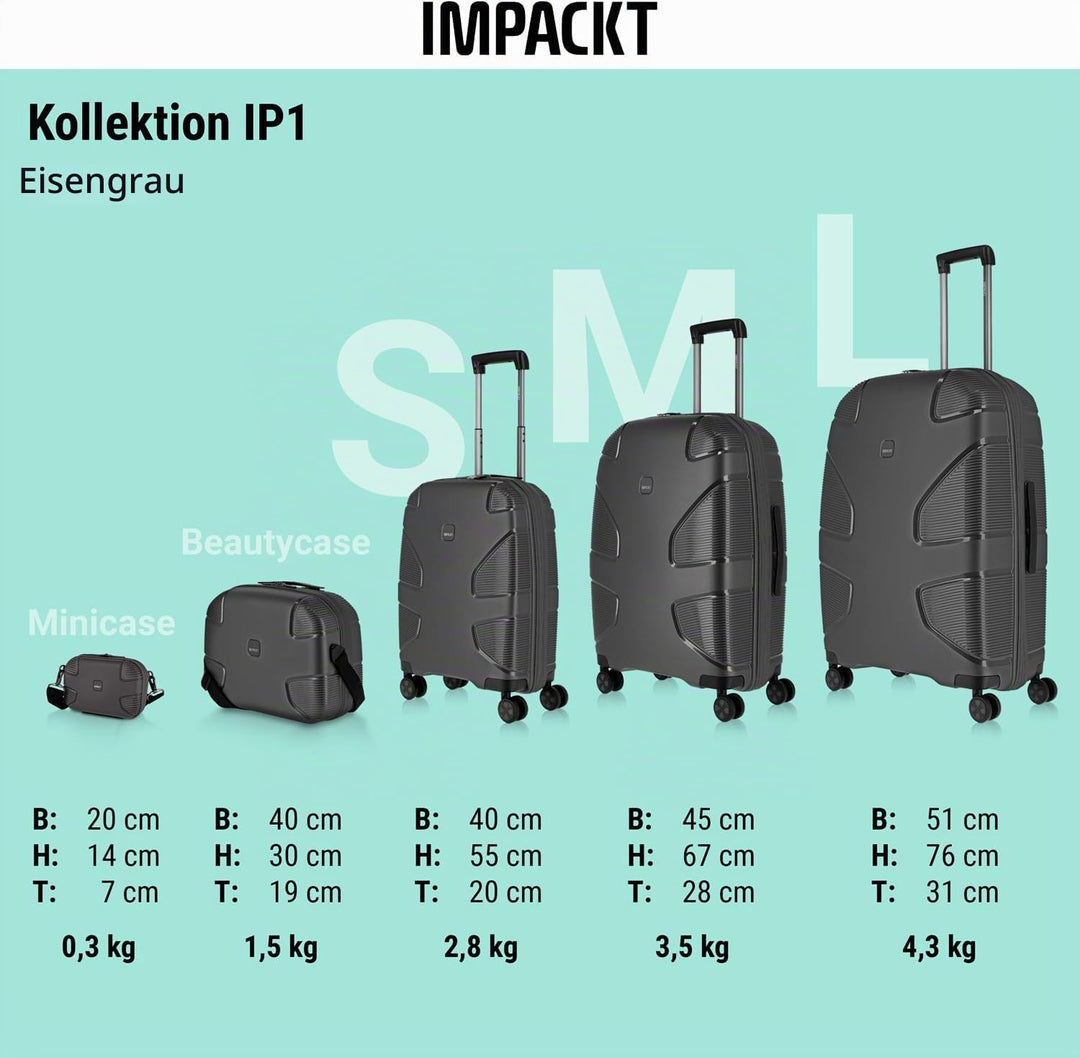 IMPACKT IP1 Beautycase, Iron Grey Unisex ONE Size Irongrey, Irongrey