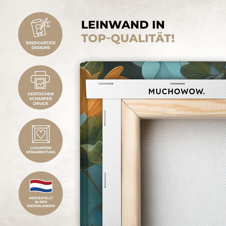 MuchoWow© Leinwandbild Gross 120x80 cm XXL Dekoration Wohnzimmer Bilder Pictures Wall Decoration Liv