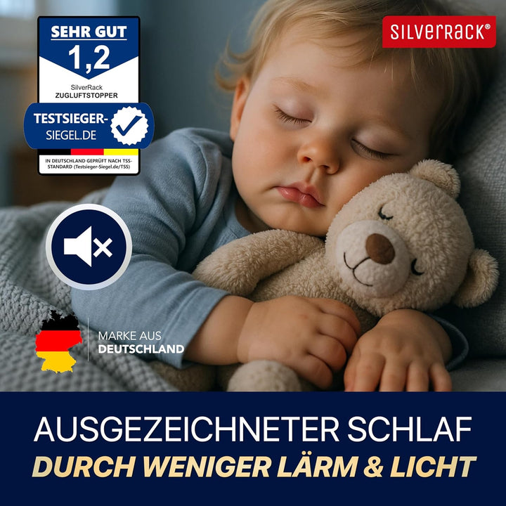 SilverRack Zugluftstopper für Türen Transparent [5X 1m] - Zuschneidbare Türdichtung selbstklebend -