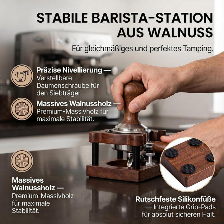 Espresso Tamperstation, Espresso Zubehör Organizer Multifunktionale Tamperstation für Barista Kaffee