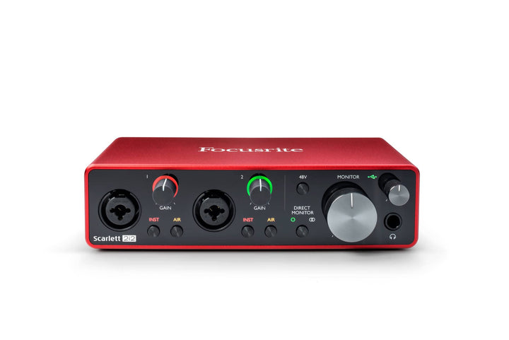 Focusrite Scarlett 2i2 3. Gen USB-Audio-Interface für Aufnahmen, Komposition, Streaming – High-Fidel