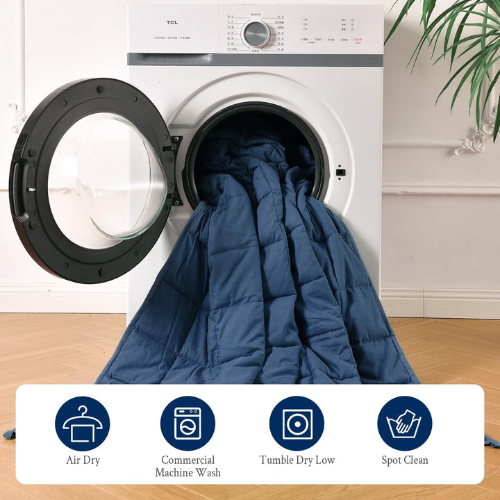 Sivio Gewichtsdecke für Erwachsene 6kg, Atmungsaktive Beschwerungsdecke, weiches Material mit Glaspe