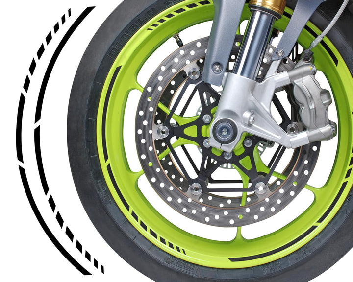 FOLIATEC PIN Striping Racing Felgenrandaufkleber Motorrad Zierstreifen Felgen Aufkleber, schwarz Sch