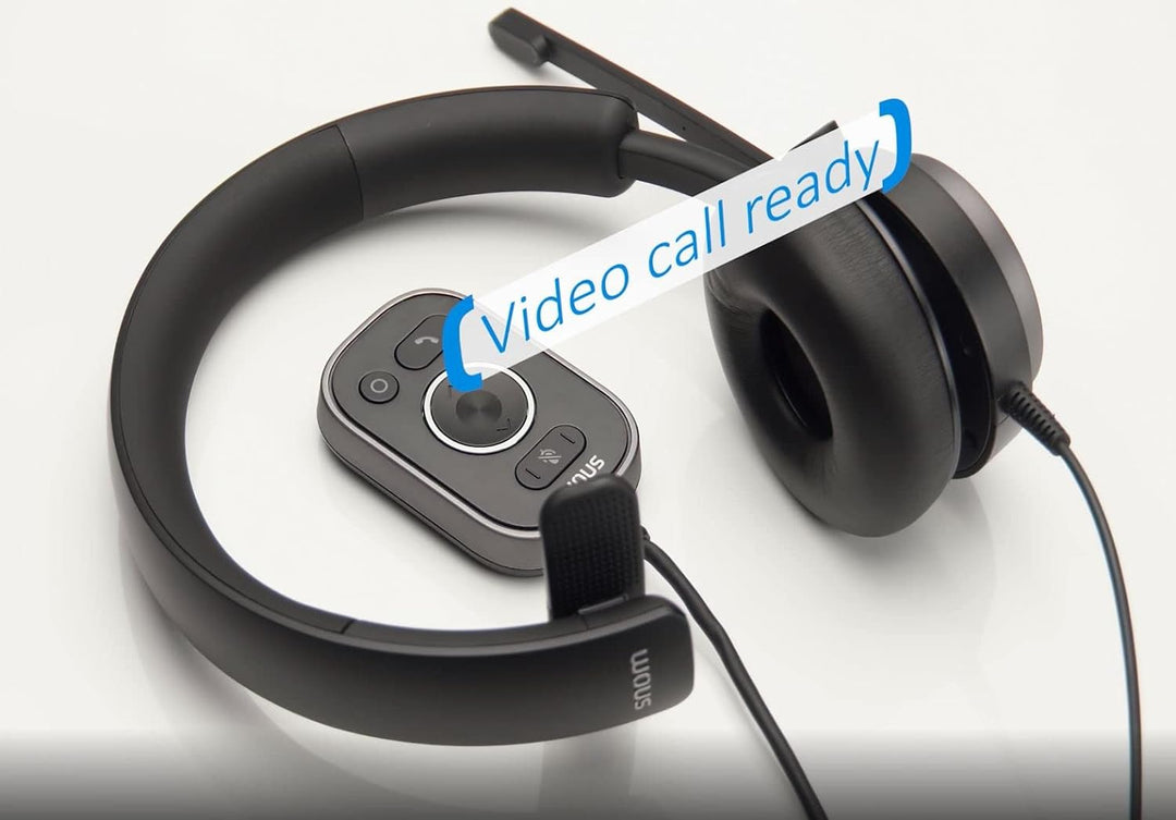 Snom A330D Kabelgebundenes Over-Ear-Headset - Headset Mit Mikrofon Kabellos, Kopfhörer Kabel, Gamin