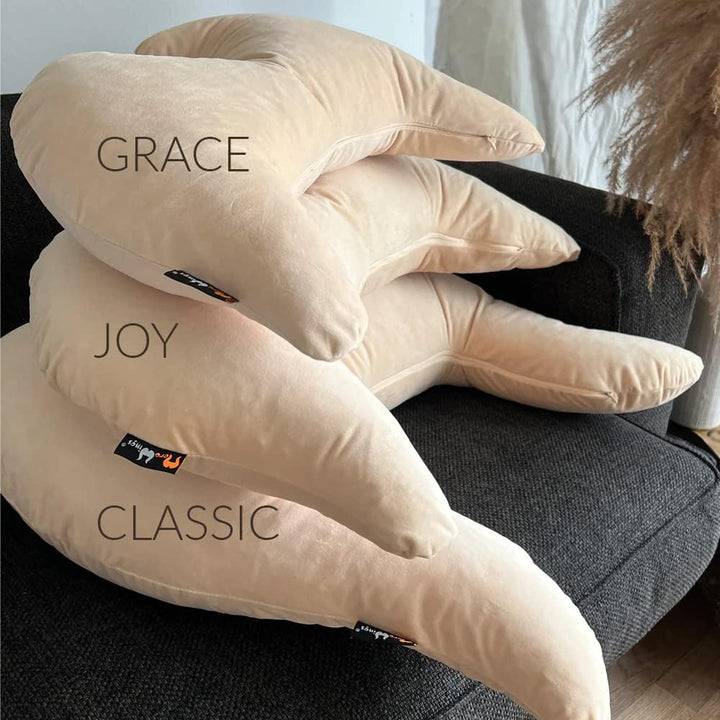 MeroWings Flügelkissen, Classic (L) Sand - Bezug und Füllung. Dekokissen vom Designer, Ergonomisches