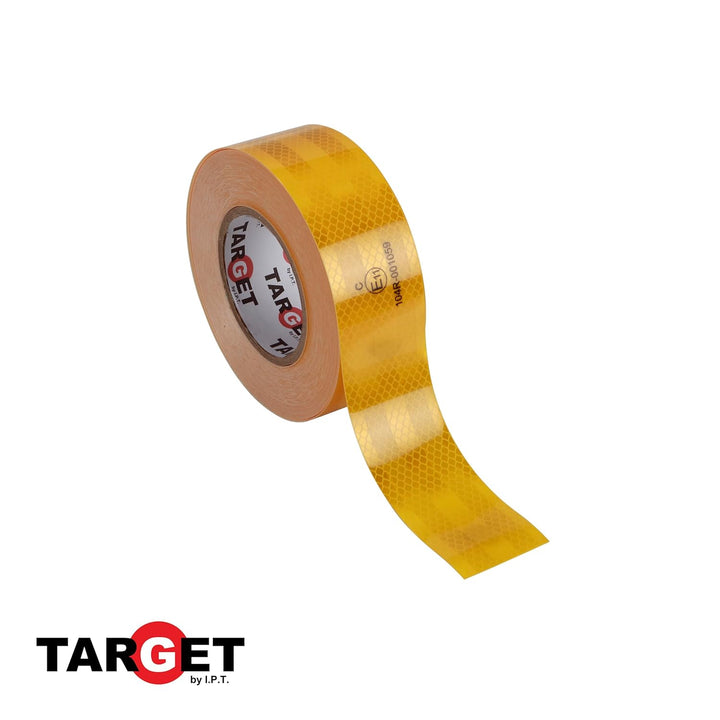 Reflektierendes Klebeband - Zugelassen - TARGET - Gelb 25 Meter x 50 Millimeter - Für LKW - Standard