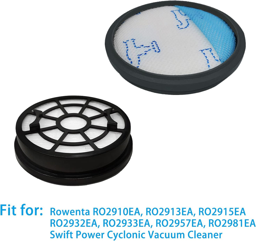4 Stück HEPA Filter Set für Rowenta RO2910EA RO2913 RO2915EA RO2932EA RO2933 RO2957EA RO2981EA Swift