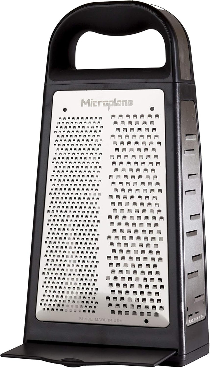 Microplane Turmreibe mit 5 Reibflächen in Fein, Grob, Sehr Grob, 2-Wege-Schneide & grosse Raspel mit
