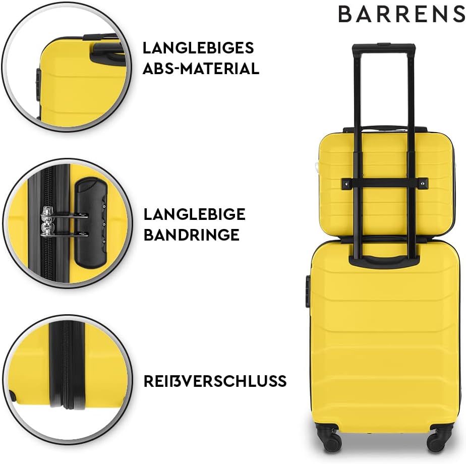 BARRENS Kosmetiktasche | Reiseetui mit Griff | Handgepäck | Zur Befestigung am Koffer oder zum Trage