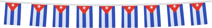AZ FLAG FAHNENKETTE Kuba 12 Meter mit 20 flaggen 45x30cm- KUBANISCHE Girlande Flaggenkette 30 x 45 c