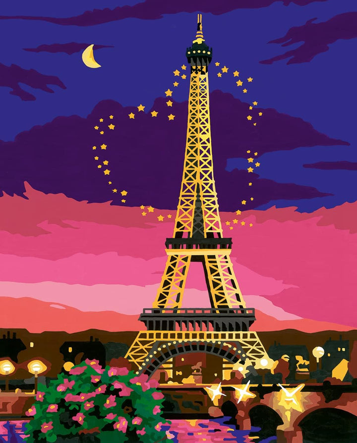 Ravensburger CreArt 23624 - Stadt der Liebe - Paris Malen nach Zahlen Erwachsene, DIY Malset mit Pin