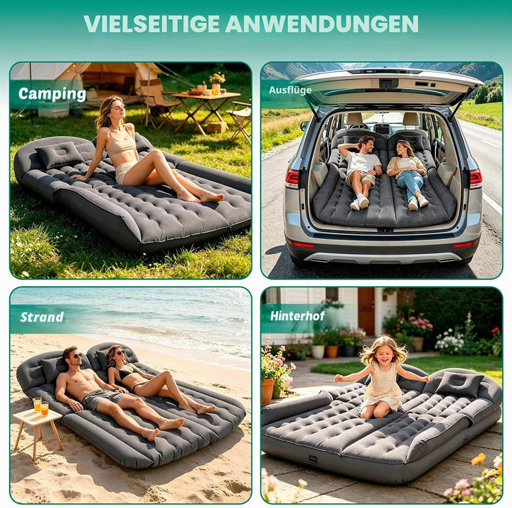 Auto Matratze, Doppelseitige Verdickte Beflockung Automatratze, Camping Aufblasbaren Autobett für Ko