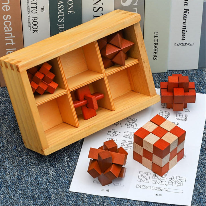 Knobelspiele Holz, 3D Knobelspiele für Erwachsene, Geschicklichkeitsspiele Erwachsene, Geduldsspiel