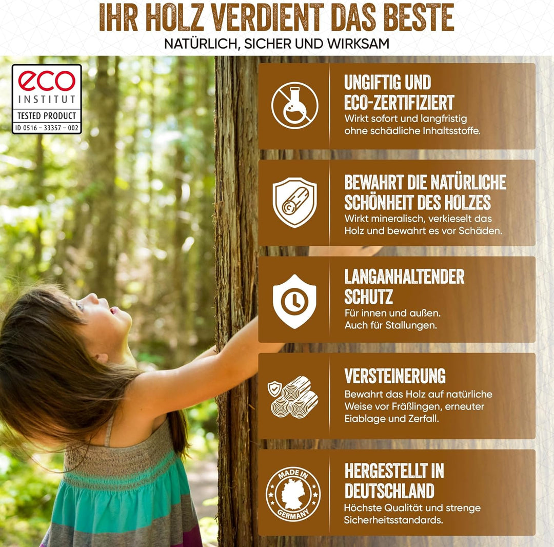 Biologischer Holzschutz HAresil Basic 5l, Holzwurmbekämpfung zum Vorbeugen und Bekämpfen von Holzwur
