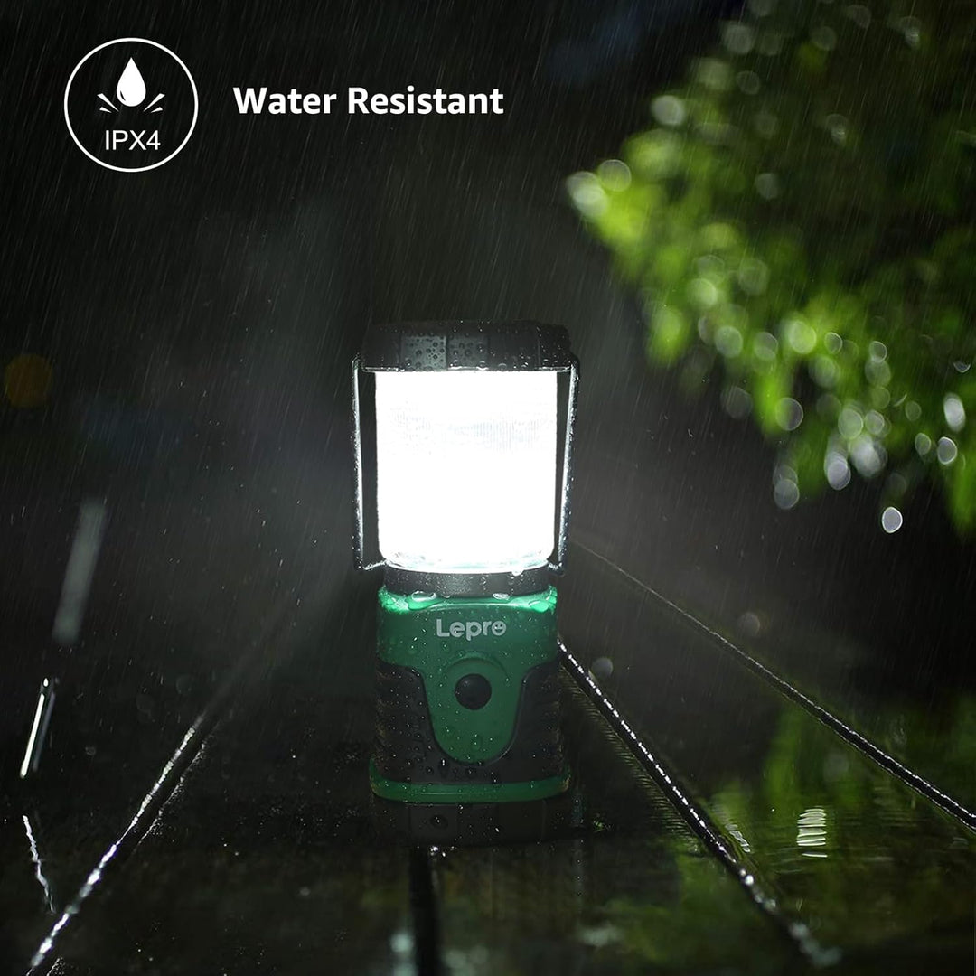 Lepro LED Campinglampe, Mini Camping Laterne, 350LM, 4 Lichtmodi, 3 AA Batterie batteriebetriebene S