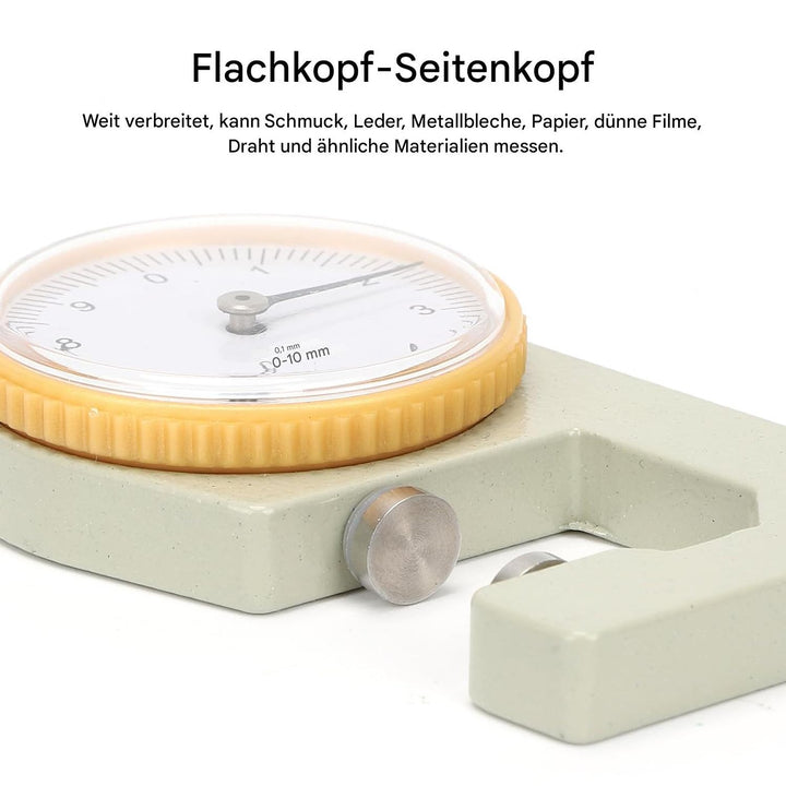 WUTA Leder-Dickenmessgerät 0-10mm Bereich Tragbarer Dickenmessgerät für Leder Papier Metallblechdick