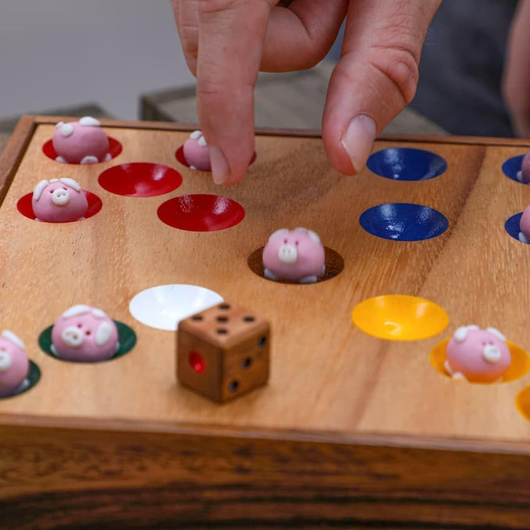 ROMBOL Ferkelspiel - Das Würfelspiel mit den süssen Ferkeln für die ganze Familie, für 2 bis 6 Spiel