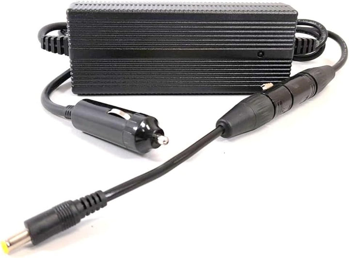 Enerpower DC-DC Kfz Ladegerät 12V-24V Li-Ion auf 42V 3A XLR-3, DC Rundstecker für Wohnmobile, Boote,