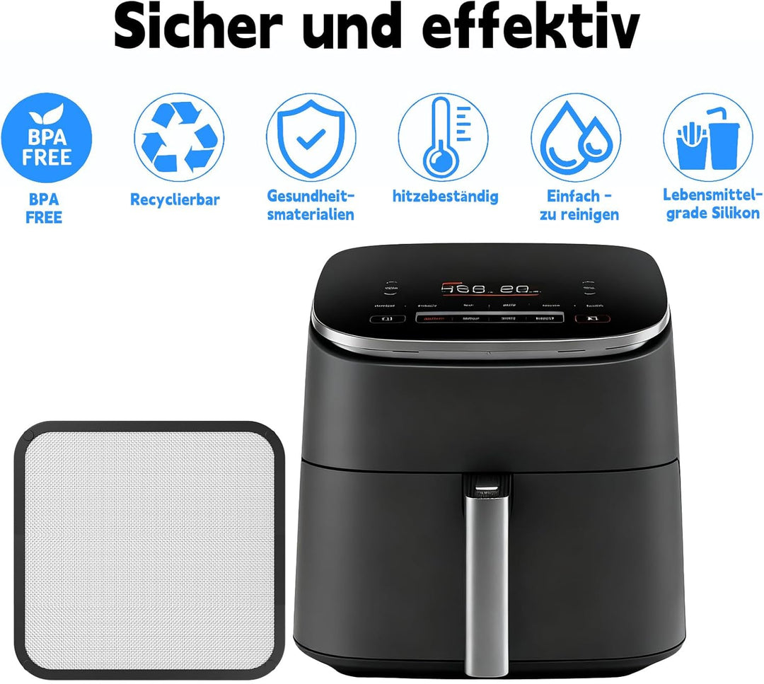 Spritzschutz für Cosori Airfryer Heissluftfritteuse TurboBlaze 5,5L 6,0L 6,2L, Spritzschutz Airfryer