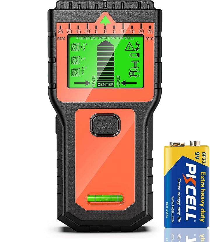 Leitungsfinder - Multifunktionaler Stud Finder mit LCD-Display & Audio-Alarm, Kabel- und Metallsuche