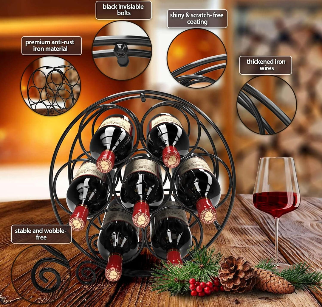 Weinregal Metall Schwarz Flaschenregal Wine Rack Weinflaschenhalter Schrank Shelf Weinhalter Weinstä