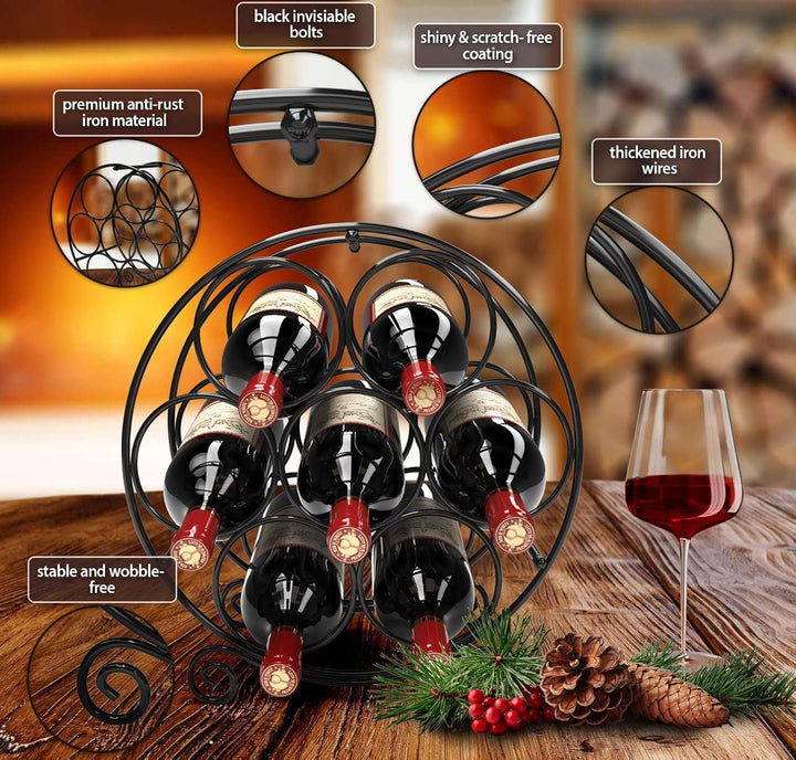 Weinregal Metall Schwarz Flaschenregal Wine Rack Weinflaschenhalter Schrank Shelf Weinhalter Weinstä