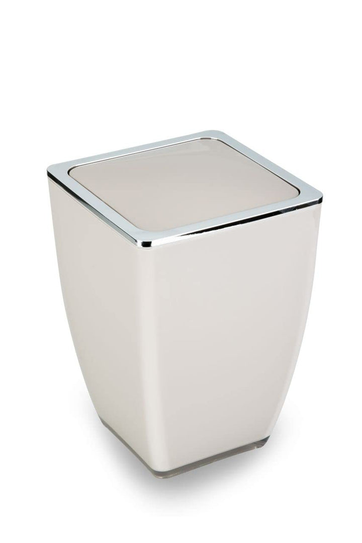 TrendLine Kosmetikeimer Cube 5l Beige Mülleimer Schwingdeckeleimer Badeimer