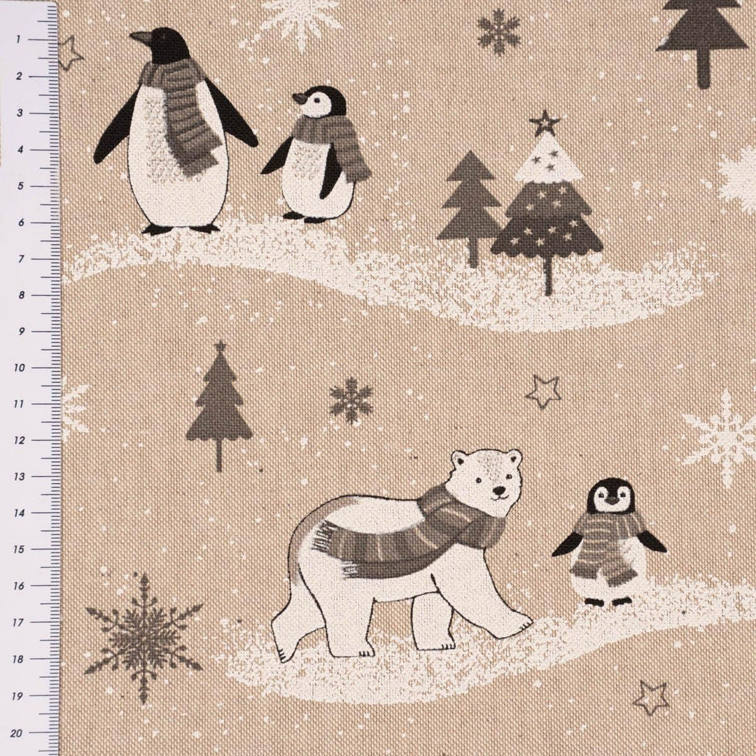 SCHÖNER LEBEN. Zugluftstopper Pinguine Eisbären Natur grau weiss, Auswahl:80cm Länge ca. 80x15x15cm