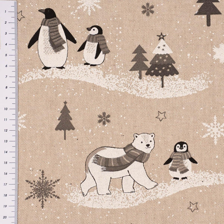 SCHÖNER LEBEN. Zugluftstopper Pinguine Eisbären Natur grau weiss, Auswahl:80cm Länge ca. 80x15x15cm