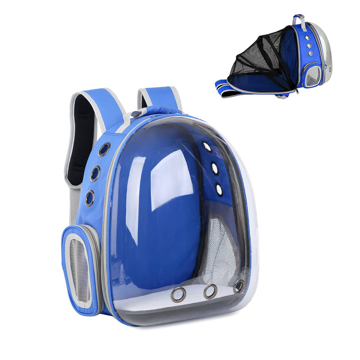 Galatée Katzenrucksack, Hund, Erweiterbarer Haustierrucksack, Belüfteter Raumkapsel-Katzenrucksack,