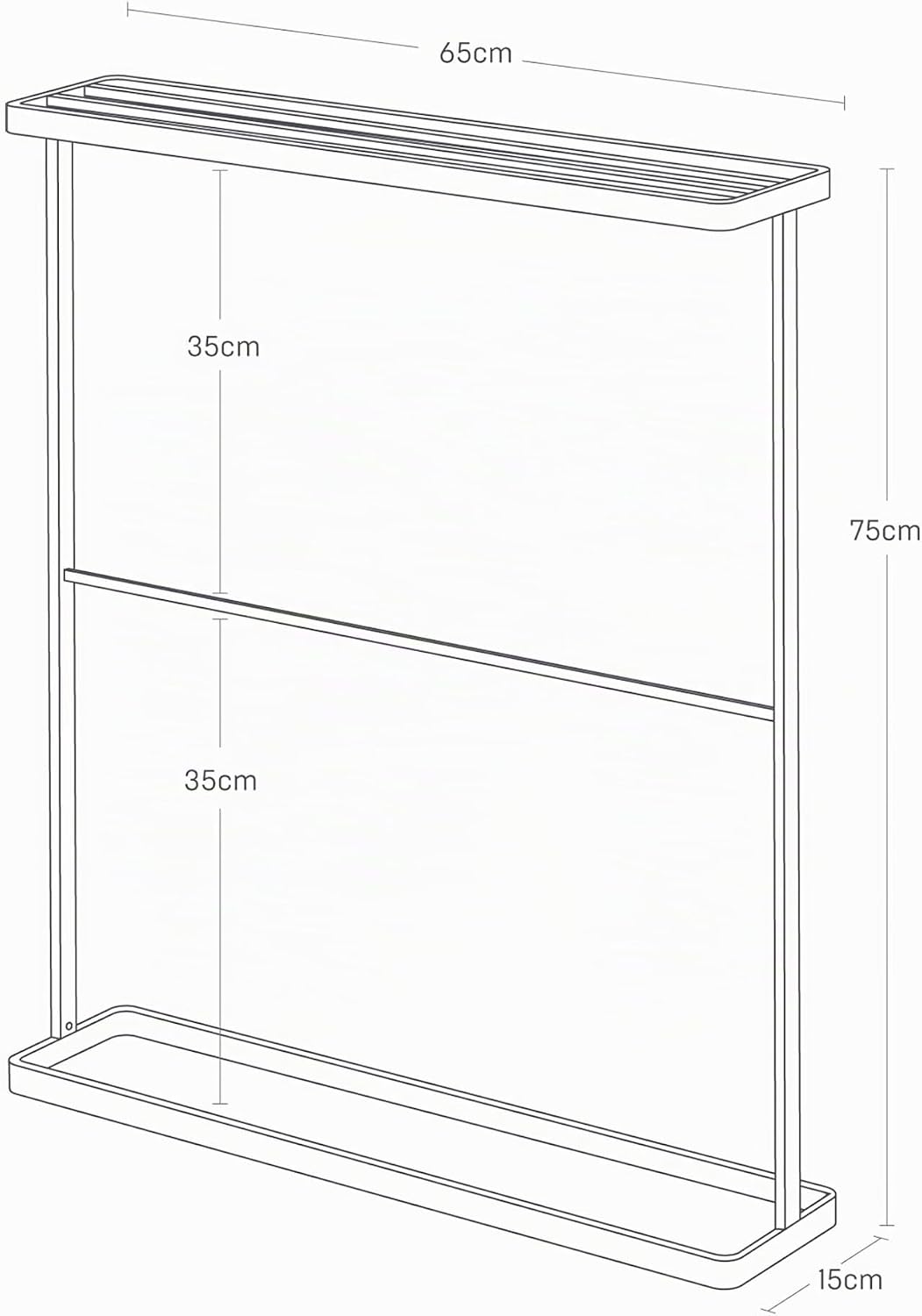 Bath Towel Hanger - Tower - white One Size Weiss, One Size Weiss