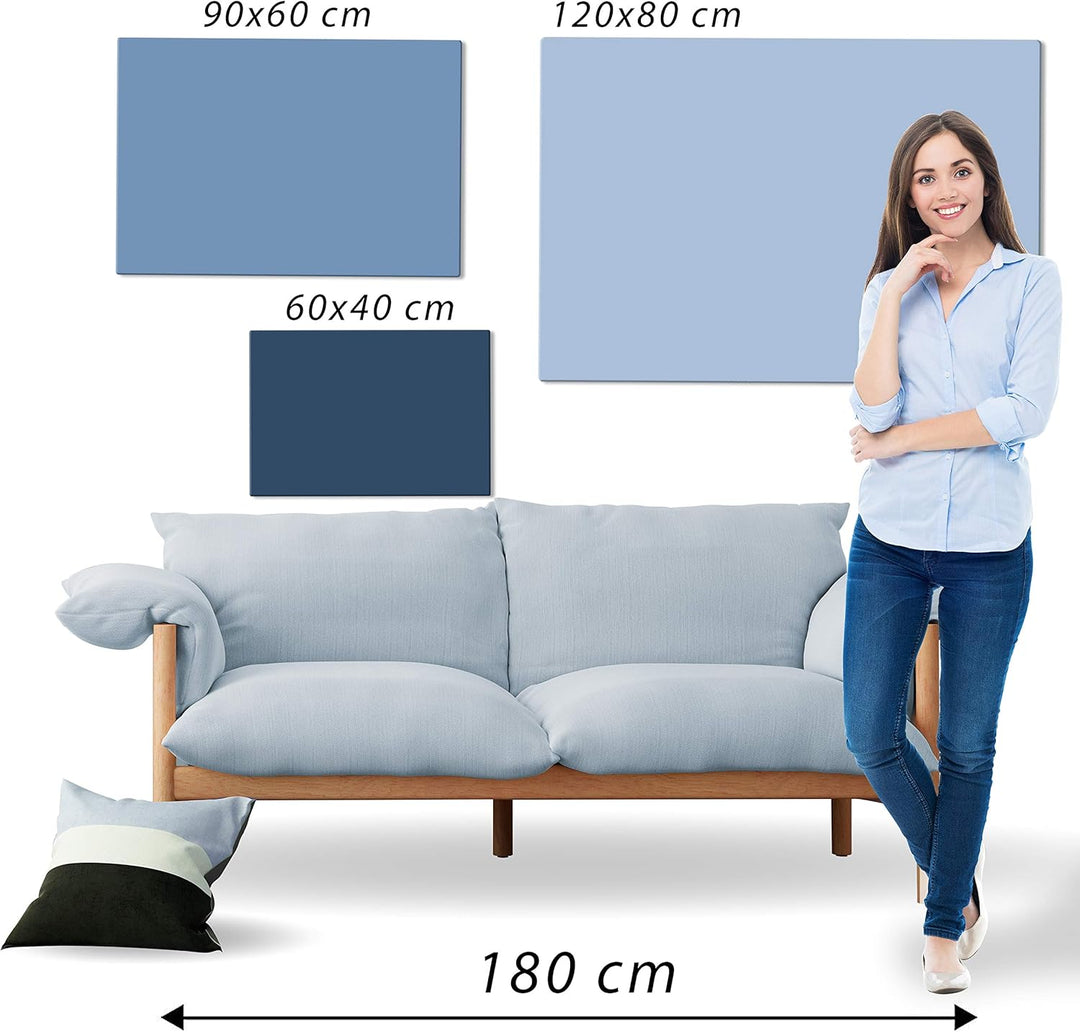 murando- Bilder Mohblumen Feld 90x60 cm Leinwandbild 1 tlg Kunstdruck modern Wandbilder XXL Wanddeko