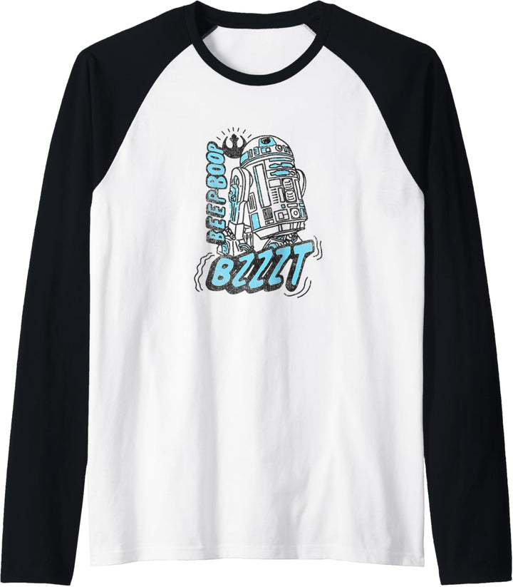 Star Wars R2-D2 Beep Boop Bzzt Raglan