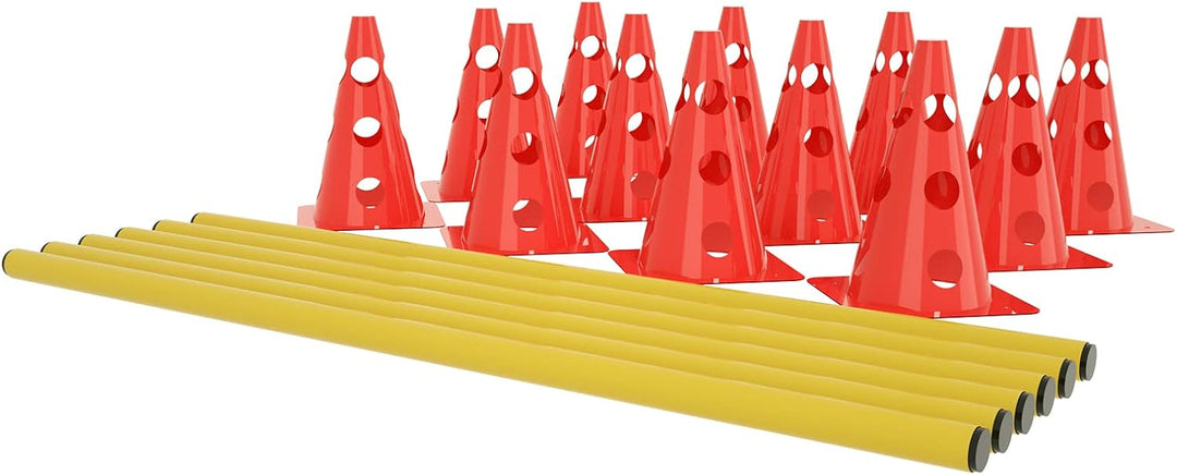 6er Steckhürdenset Agility Ausrüstungs Set für Koordinationstraining, Hunde Set Agility Training Zub