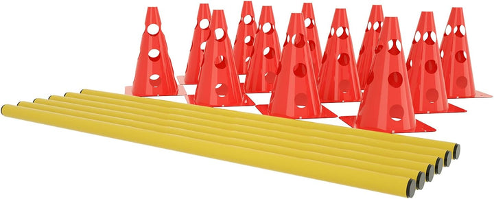 6er Steckhürdenset Agility Ausrüstungs Set für Koordinationstraining, Hunde Set Agility Training Zub