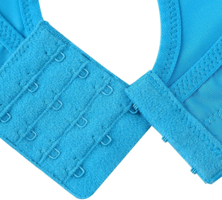 Wingslove Damen Sport BH ohne Bügel Nicht Gepolstert High Impact Bustier Halt Joggen BH 75C Blau, 75