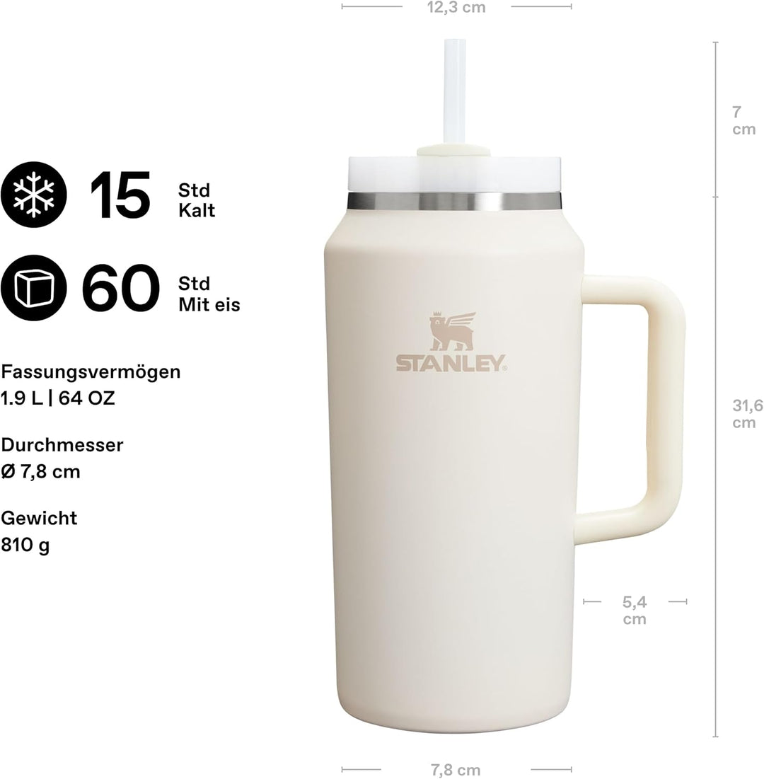 Stanley 1913 Quencher H2.0 Flowstate Trinkflasche Mit Strohhalm - Thermobecher Kühlt 11 Stunden - 48