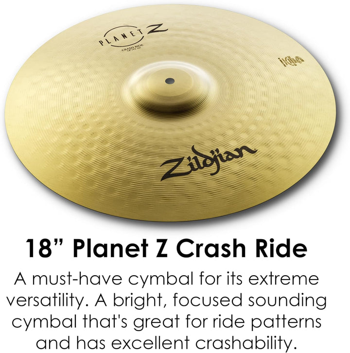 Zildjian ZP1418 Planet Z Series - Fundamental Cymbal Set - 14"H and 18"C 14" Hi-Hat and 18" Crash Pl
