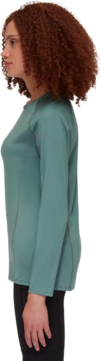 Mammut Damen Selun FL Logo Longsleeve M Dark Jade, M Dark Jade