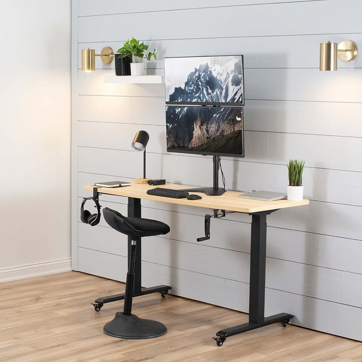 VIVO Stand-V002L Ständer für 2 Bildschirme bis zu 76,2 cm (30 Zoll) vertikal Vertikale Anordnung., V