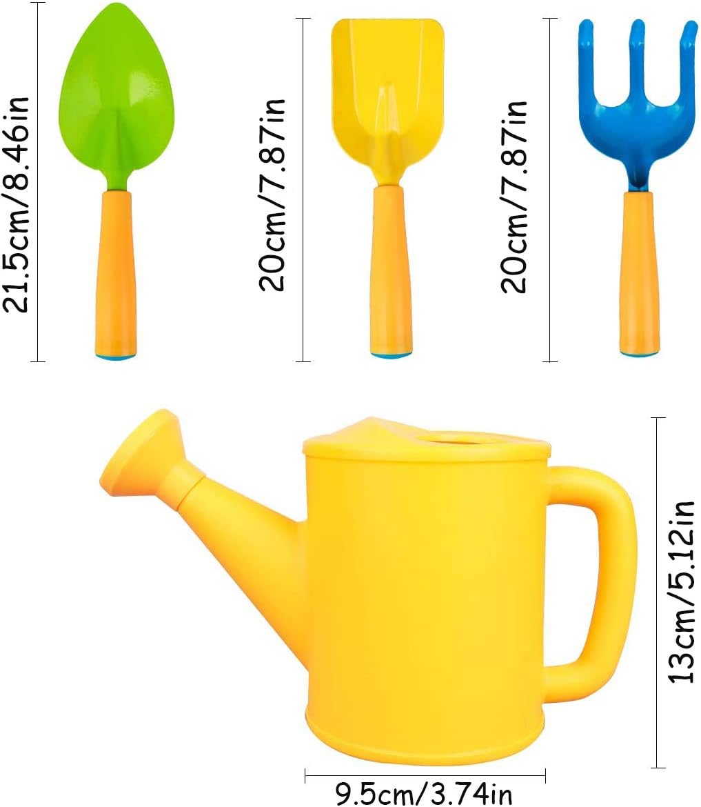 Shinelee 7 Stück Gartenspielzeug für Kinder Gartengeräte Gartenhandschuhe Kinder Garten Werkzeugtasc