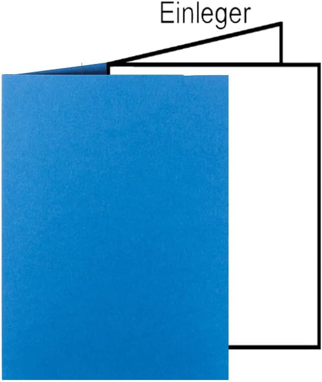 Paper24 50 Einleger, Einlegeblätter 115g in Weiss passend für Faltkarten DIN A6 für Einladungen, Hoc
