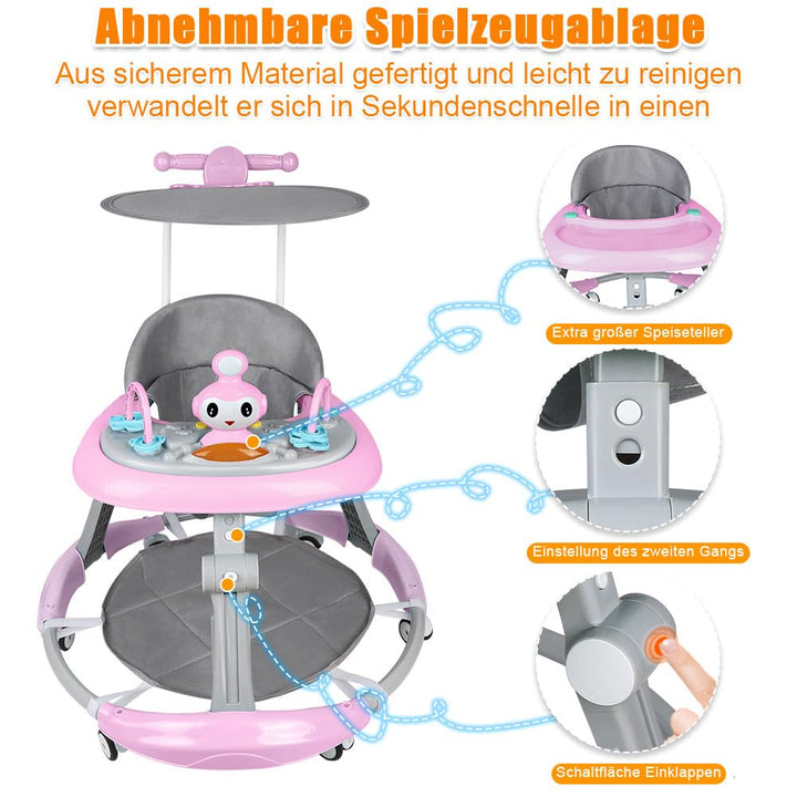 Lauflernhilfe für Babys, Jungen, Mädchen, mitwachsend, 5-in-1, Lauflernhilfe für Babys, faltbar, Räd