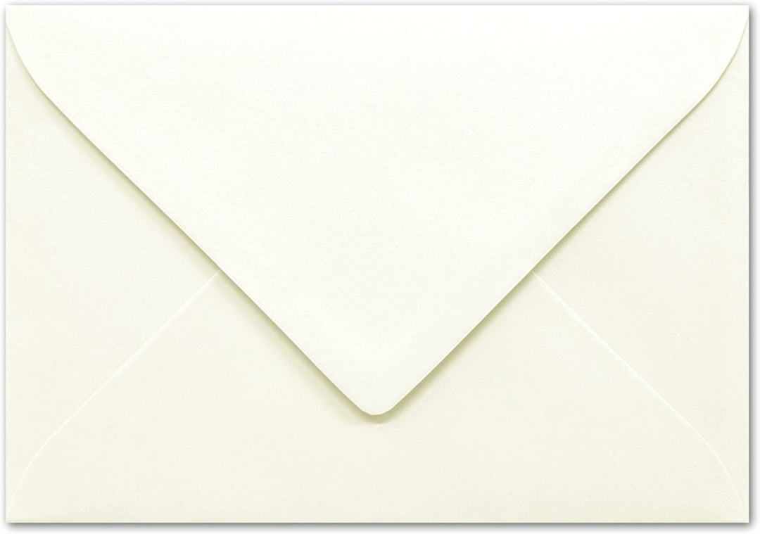 50 Briefumschläge Natur-Weiss - DIN C6 - gefüttert mit weissem Seidenpapier - 90 g/m² - 11,4 x 16,2